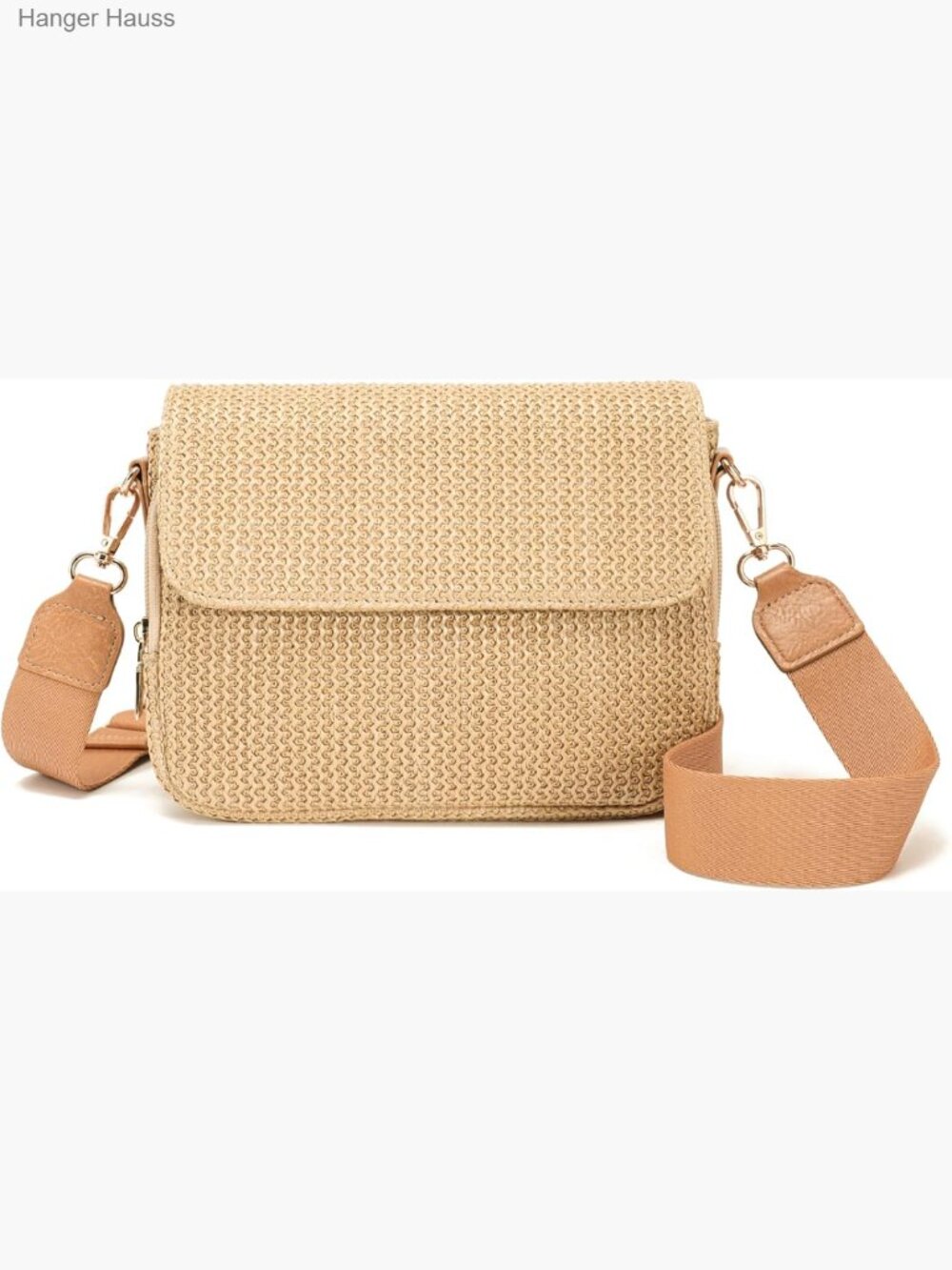 Faux Straw Small Crossbody Bag Summer Woven Sling Purse Beach Travel